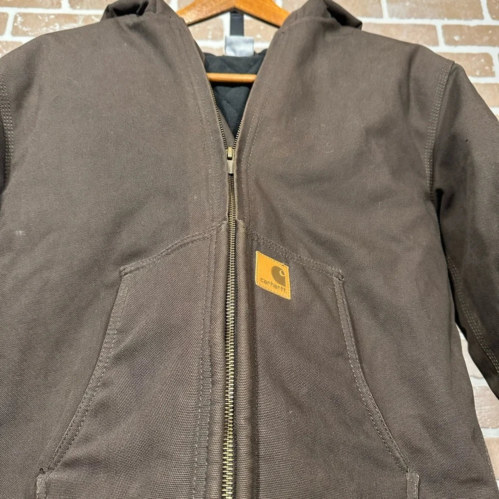 Carhartt Brown Hooded Work Jacket